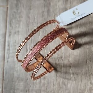Charming Charlie Rose Gold Cuff Bracelet